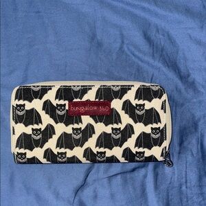 Bungalow 360 Black and White Bat Pattern Wallet